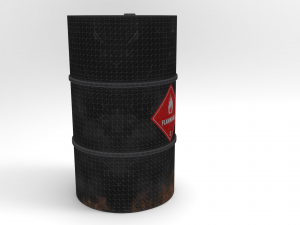 flammable material barrel Model 3D