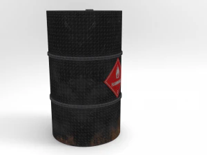 flammable material barrel 3D Model