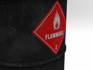 flammable material barrel Model 3D