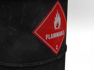 flammable material barrel 3D Model