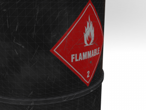 flammable material barrel Model 3D