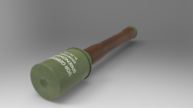 german hand grenade 3Dモデル .c4d .max .obj .3ds .fbx .stl .blend 