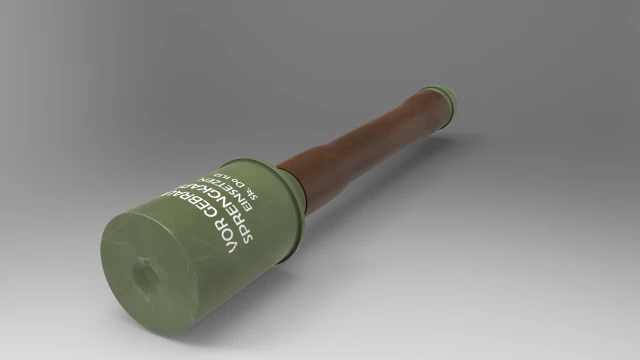 german hand grenade 3D Model .c4d .max .obj .3ds .fbx .stl .blend 