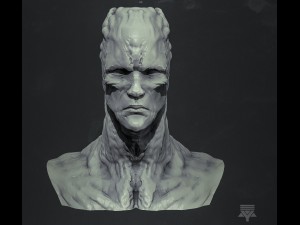 creature bust highpoly 3D मॉडल