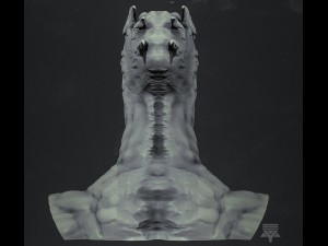 creature bust highpoly 3D मॉडल