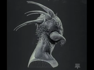 arachnid humanoid bust highpoly 3D Model