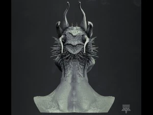 arachnid humanoid bust highpoly 3D Model