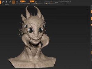 arachnid humanoid bust highpoly 3D Model