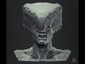creature bust highpoly 3D 모델