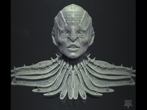 klingon - star trek bust highpoly 3D Model