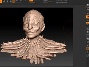 klingon - star trek bust highpoly 3D Model