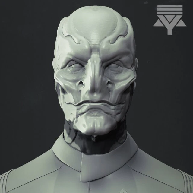 officer saru - star trek bust highpoly 3D Model .c4d .max .obj .3ds .fbx .stl .blend 