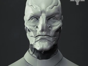 oficial saru - busto de Star Trek Highpoly Modelo 3D