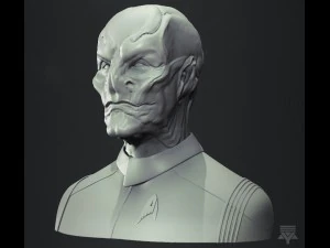 officer saru - star trek bust highpoly 3D Model