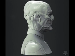officer saru - star trek bust highpoly 3D Model