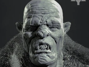 orc bust highpoly 3D Model