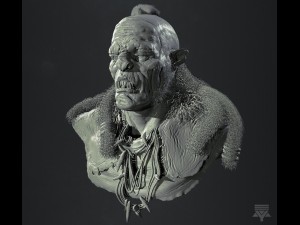 orc bust highpoly 3D Model