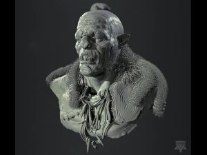 orc bust highpoly 3D Model
