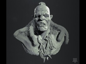 orc bust highpoly 3D Model