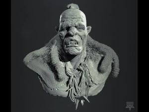 orc bust highpoly 3D Model