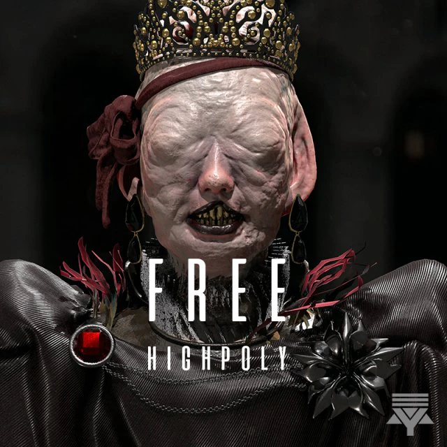free highpoly model - queen of the mutants 3D Model .c4d .max .obj .3ds .fbx .stl .blend 