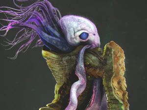 морское существо - хайполи 3D Модель