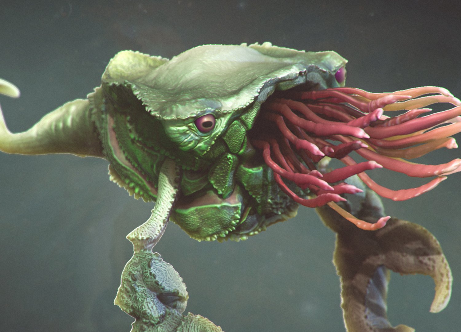Sea Creature Highpoly 3d Model In Alien 3dexport