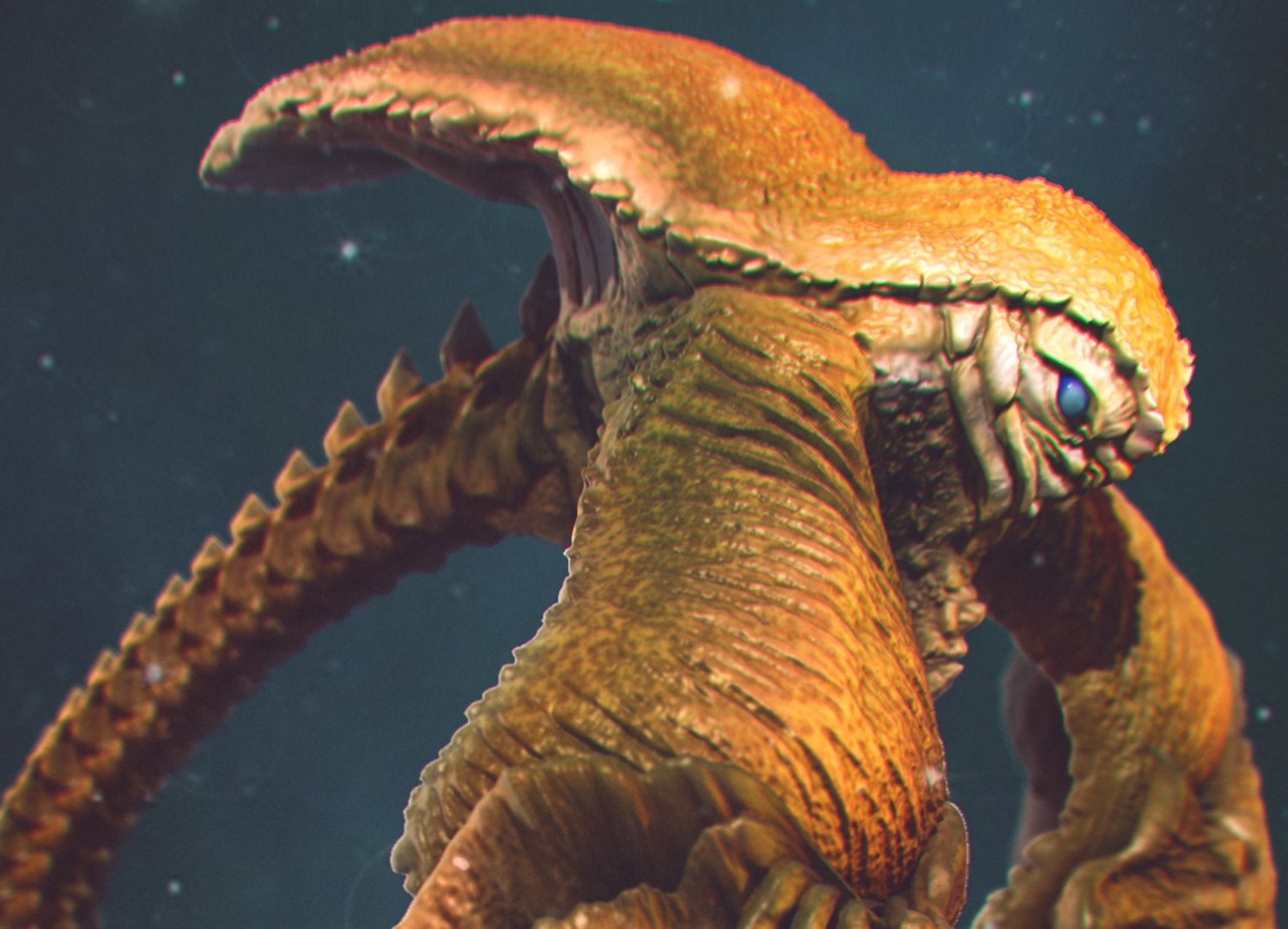Sea Creature Highpoly 3d Model In Alien 3dexport