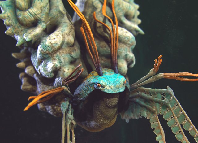 sea creature - highpoly 3D-Modell .c4d .max .obj .3ds .fbx .stl .blend 