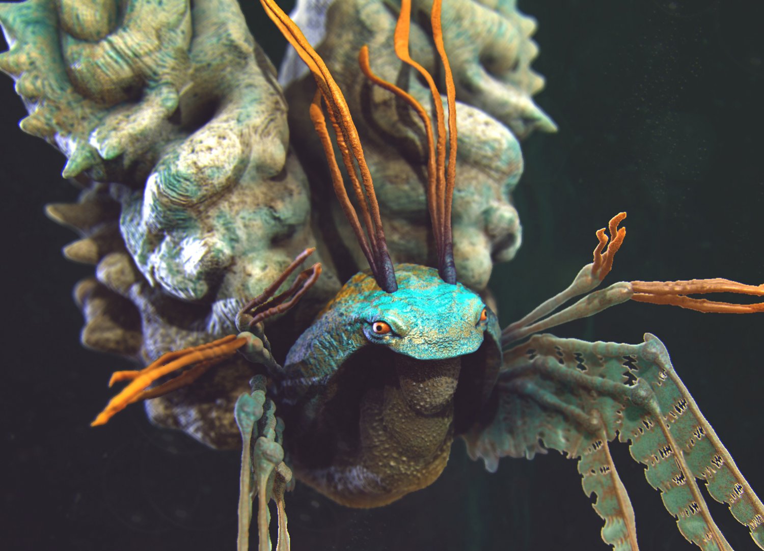 Sea Creature Highpoly 3d Model In Alien 3dexport