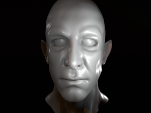 male half-elf bust high poly 3d model 3D Model