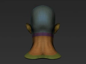 male half-elf bust high poly 3d model 3D Model