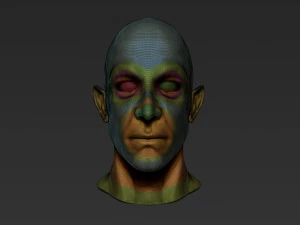 male half-elf bust high poly 3d model 3D Model