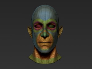 male half-elf bust low poly 3d model 3D 模型