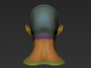 male half-elf bust low poly 3d model 3D 模型