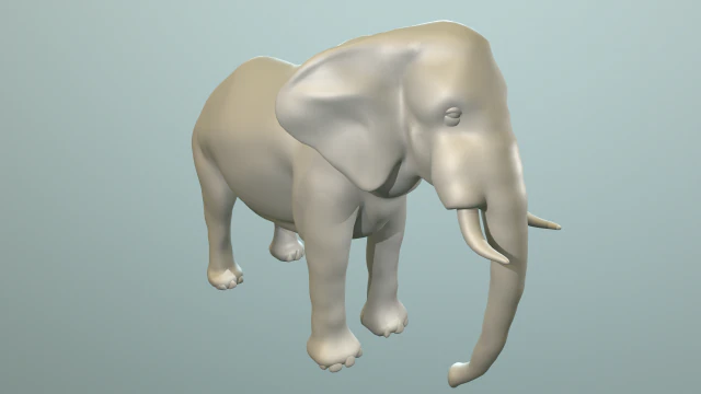 elephant for modeling and animation 3D Model .c4d .max .obj .3ds .fbx .stl .blend