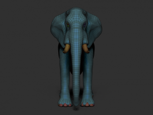 elephant for modeling and animation Model 3D