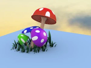 मशरूम 3D मॉडल