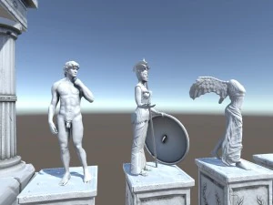 ancient greek city game ready pack 3D Model