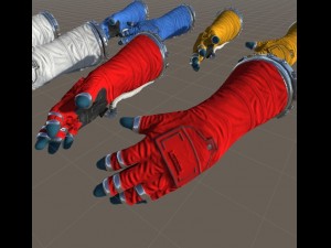 vr astronaut hands game optimized package - animated 3D Model