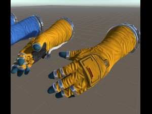 vr astronaut hands game optimized package - animated 3D Model