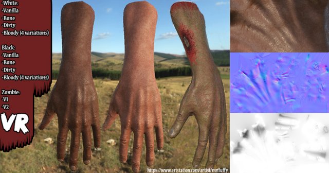 vr hands 32 variations animated-optimized 3D-Modell .c4d .max .obj .3ds .fbx .stl .blend 