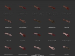vr hands 32 variations animated-optimized 3D-Modell
