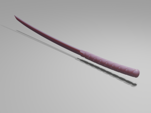 Pink Katana Modelo 3D