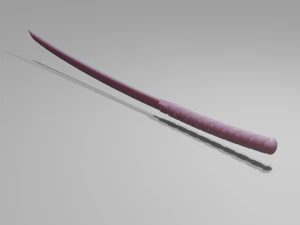 Katana rose Modèle 3D