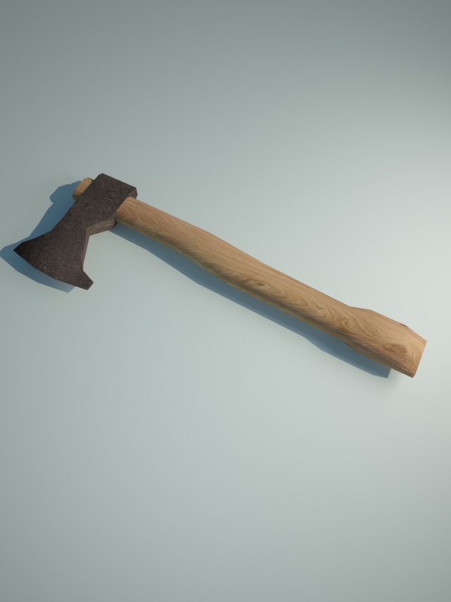 wooden-ax Model 3D .c4d .max .obj .3ds .fbx .stl .blend 