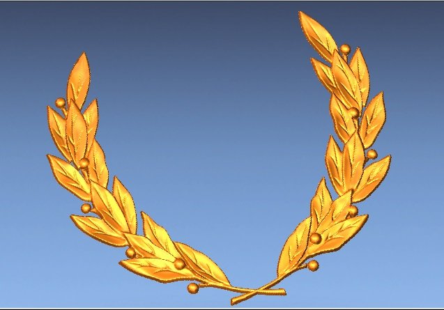 wreath 3D Print Model .c4d .max .obj .3ds .fbx .stl .blend 