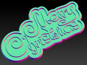 С Рождеством 3D Модель