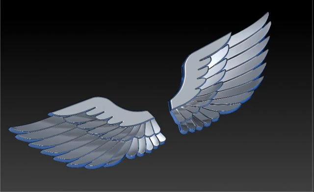 wings 3D Print Model .c4d .max .obj .3ds .fbx .stl .blend 