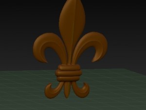 heraldic lily Model do druku 3D